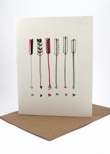 Hand drawn arrows, blank card
