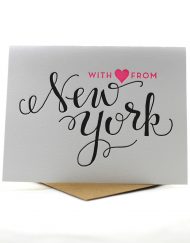 Hand drawn script From New York with Love