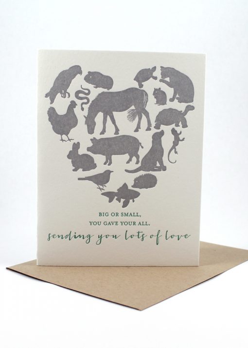 Sending lots of love, pet sympathy card