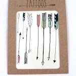 Pack of temporary tattoos, arrow themed