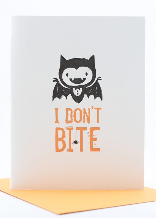Halloween card, I don't bite