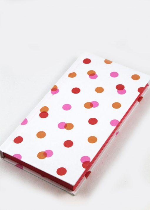polka dot hard cover notebook