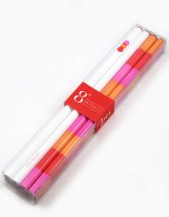 polka dot and stripe pencil set