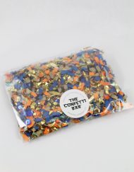 blue orange and gold confetti pack