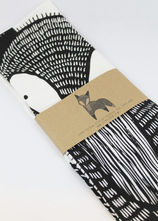 fox printed tea towel