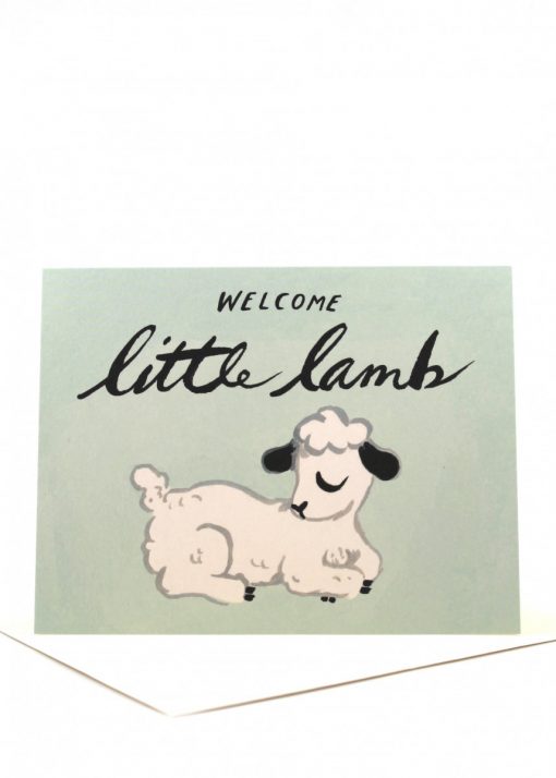 little lamb baby card