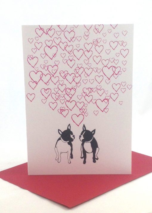 boston terrier valentine card