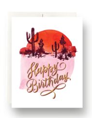 Abstract cactus birthday card