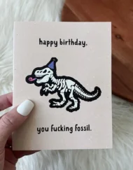 Fossil birthday card