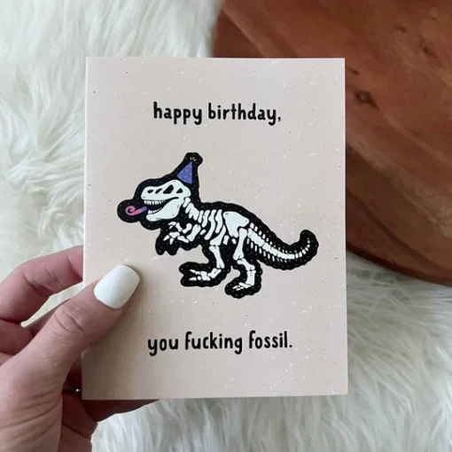 Fossil birthday card